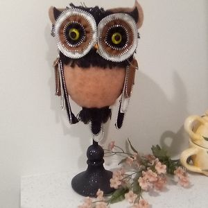 Handcrafted Whimsical Owl Decoration